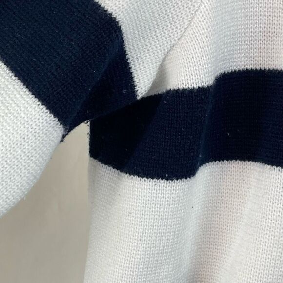 Lauren Ralph Lauren Blue White Nautical Button Front Knitted Cardigan Size M - Picture 5 of 8